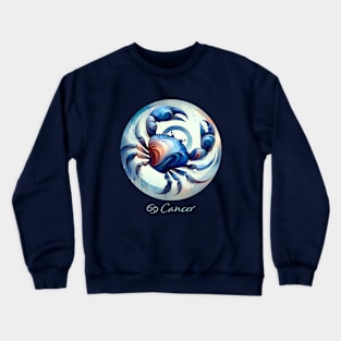 Oceanic Cancer Zodiac Sign Crewneck Sweatshirt